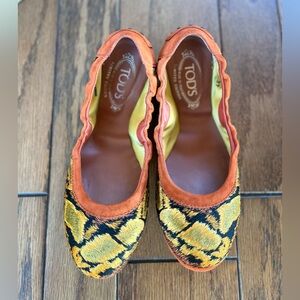 Tod’s Limited Edition embroidered Leather Ballet Flats